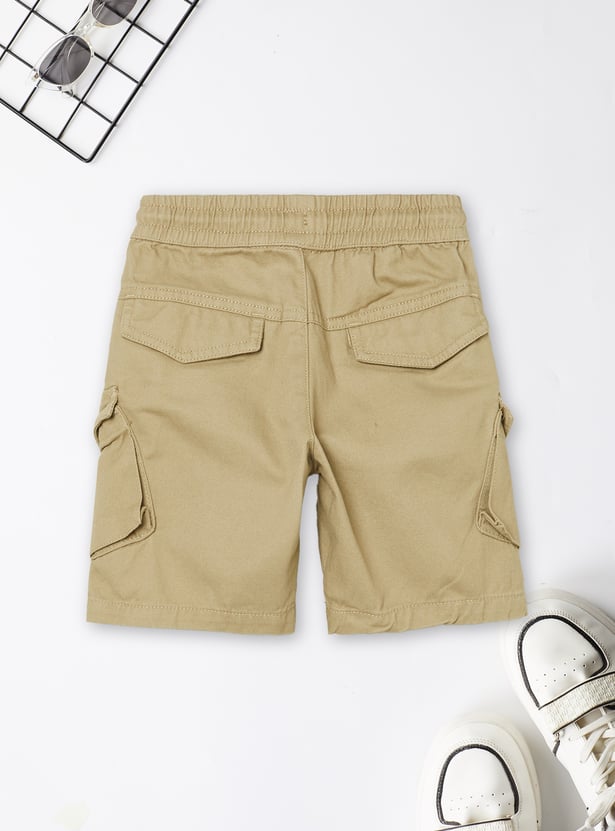 Boys Solid Cargo Shorts
