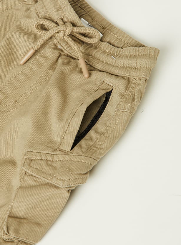 Boys Solid Cargo Shorts