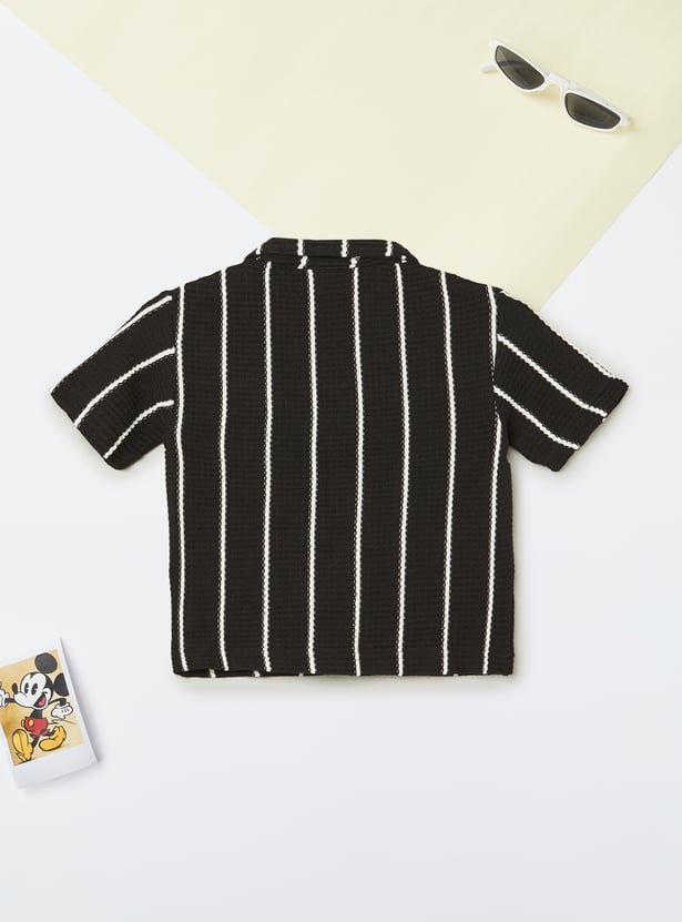 Boys Knit Striped Shirt