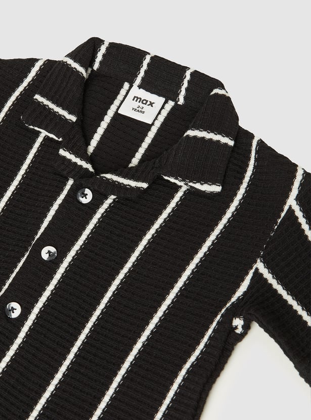 Boys Knit Striped Shirt