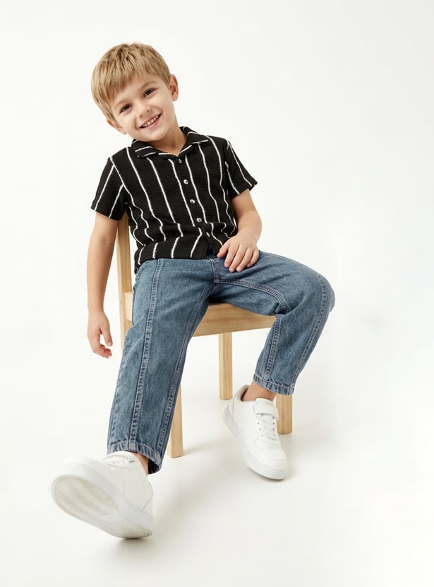 Boys Knit Striped Shirt