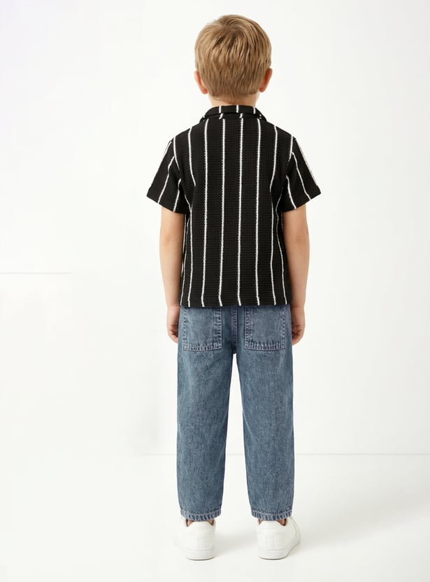 Boys Knit Striped Shirt