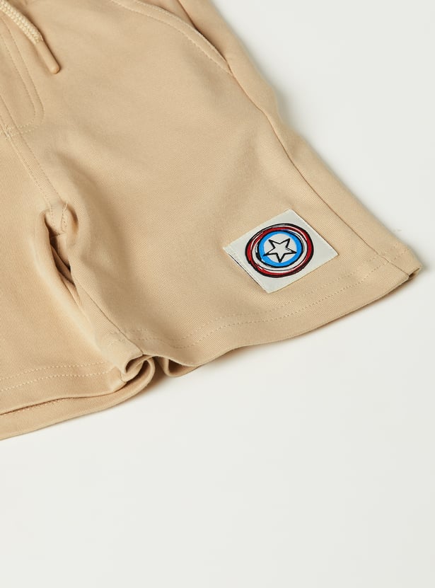 Boys Captain America Shorts Set