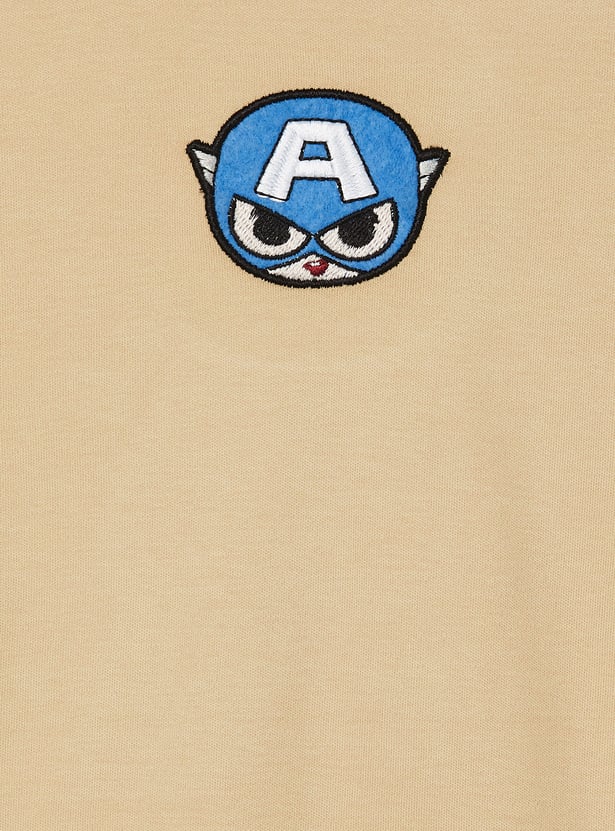 Boys Captain America Shorts Set