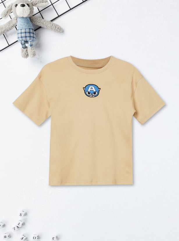 Boys Captain America Shorts Set