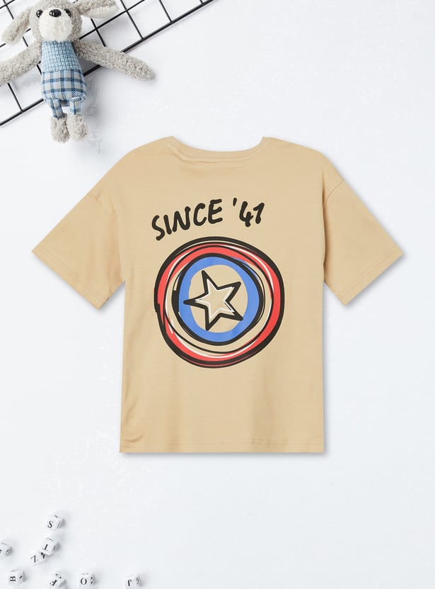 Boys Captain America Shorts Set