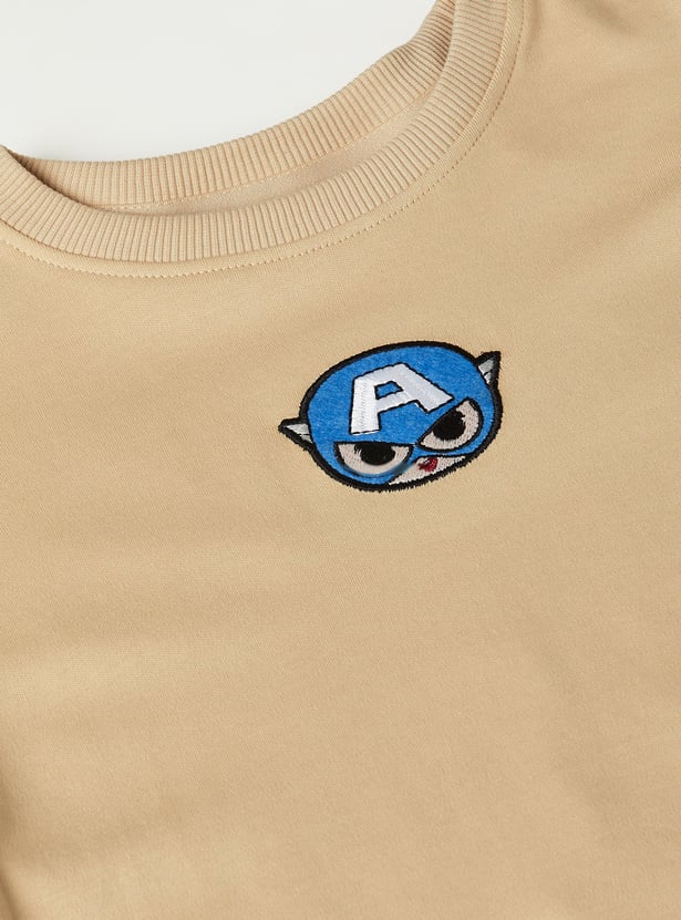 Boys Captain America Shorts Set