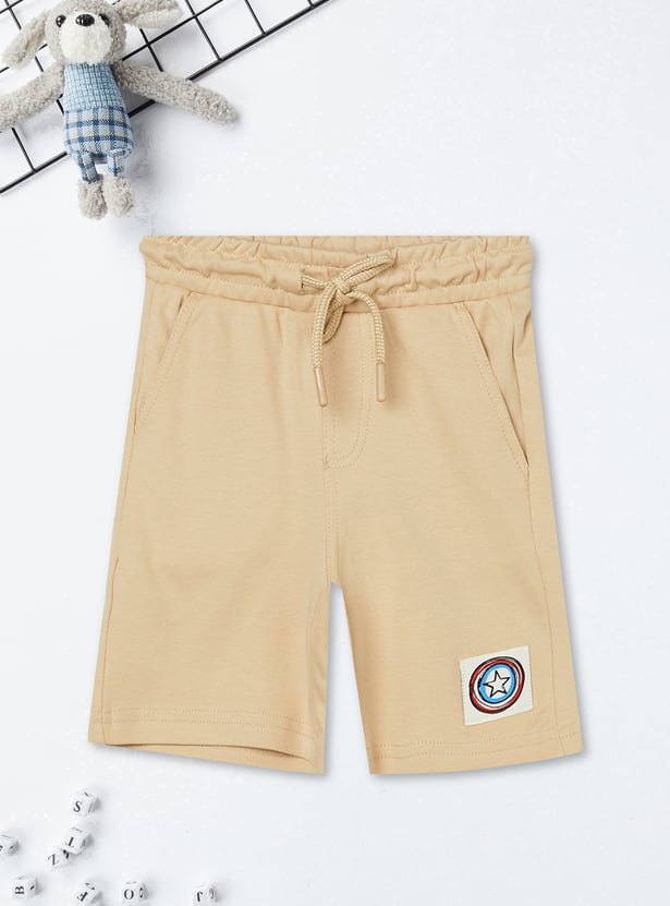 Boys Captain America Shorts Set