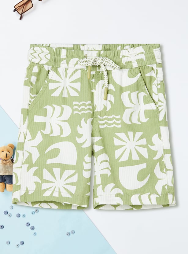 Boys Printed Shorts Set