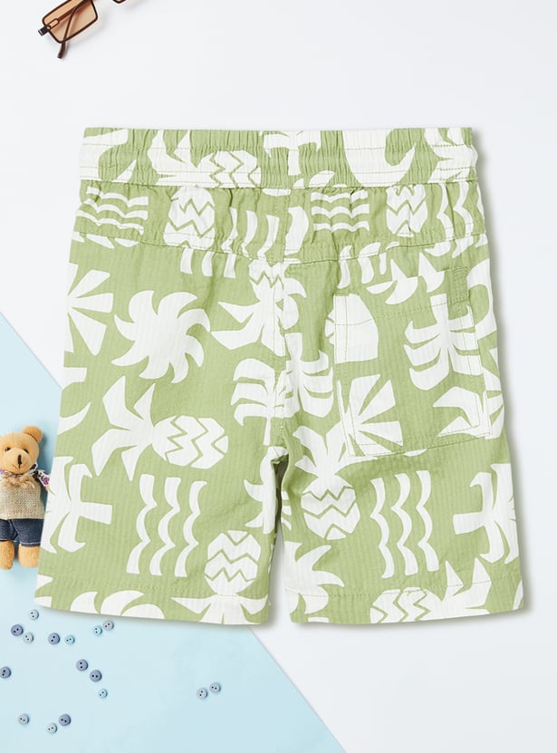 Boys Printed Shorts Set