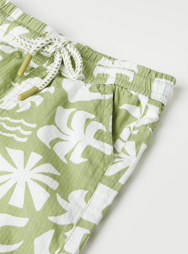 Boys Printed Shorts Set