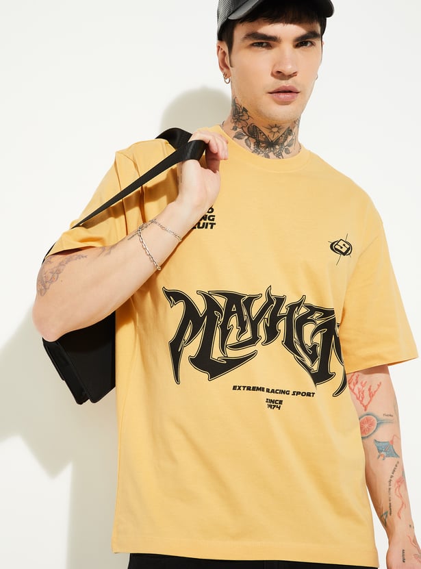 URB_N Men Printed Oversized T-shirt
