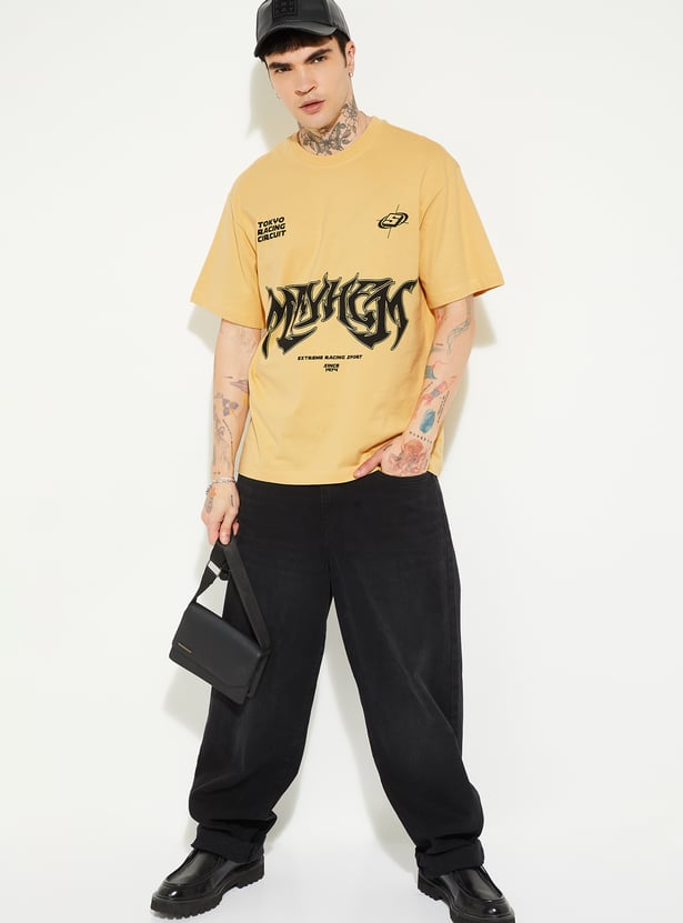 URB_N Men Printed Oversized T-shirt