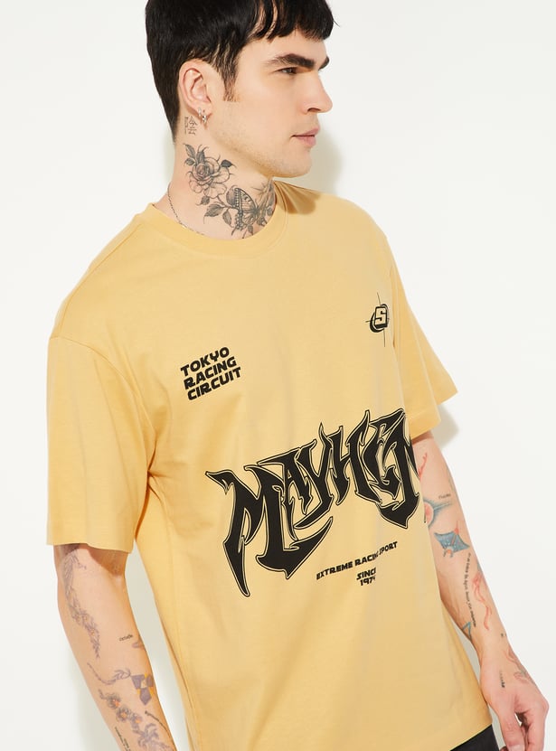URB_N Men Printed Oversized T-shirt