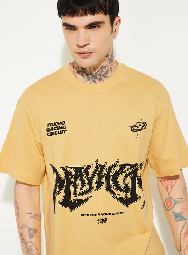 URB_N Men Printed Oversized T-shirt