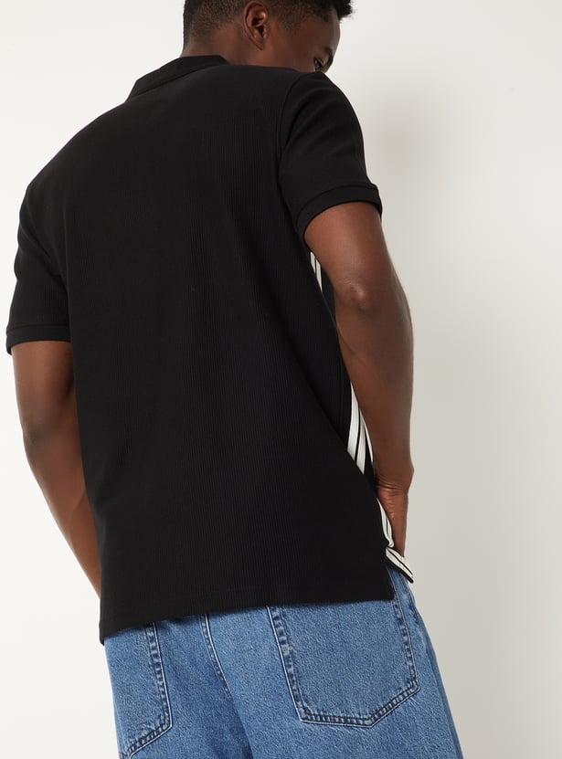 Men Striped Polo T-shirt