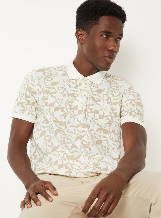 Men Printed Polo T-shirt