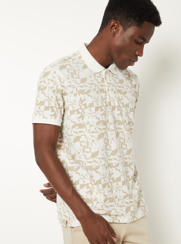 Men Printed Polo T-shirt