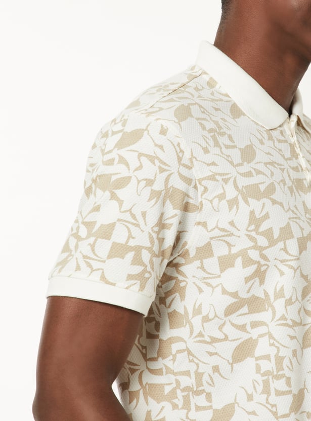 Men Printed Polo T-shirt