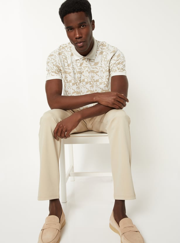 Men Printed Polo T-shirt