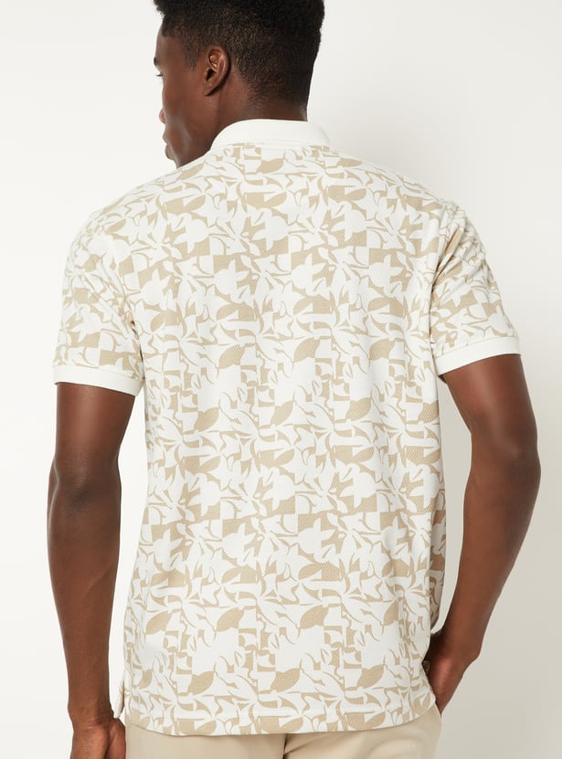 Men Printed Polo T-shirt