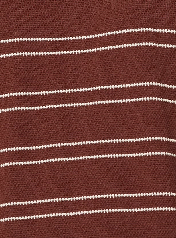 Men Striped Polo T-shirt