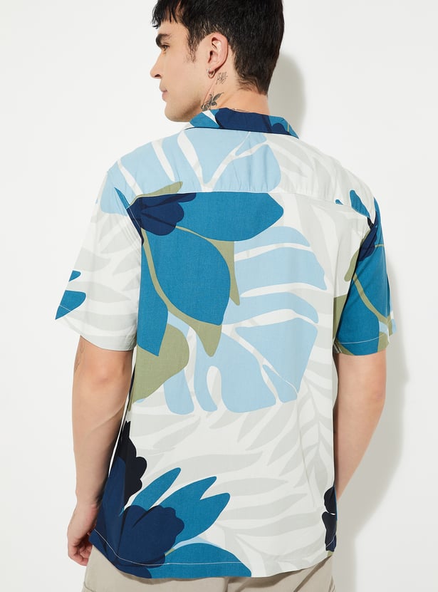URB_N Men Printed Regular Fit Resort Shirt