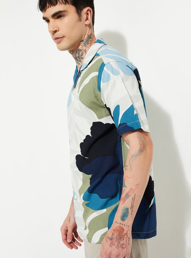 URB_N Men Printed Regular Fit Resort Shirt