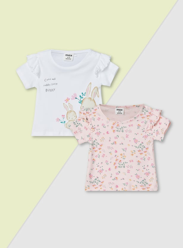 Girls Printed Top - Pack of 2