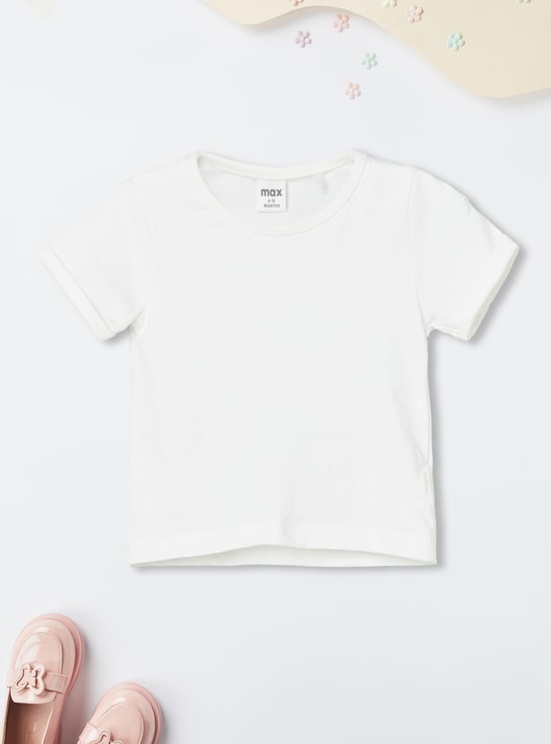 Girls Applique Dungaree with T-shirt