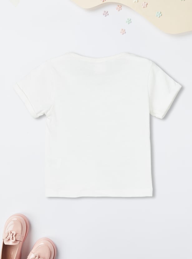 Girls Applique Dungaree with T-shirt