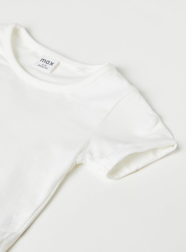 Girls Applique Dungaree with T-shirt