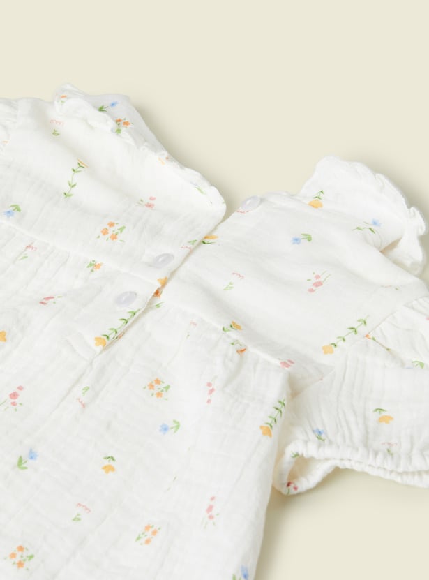 Girls Printed Shorts Set