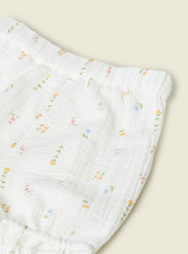 Girls Printed Shorts Set