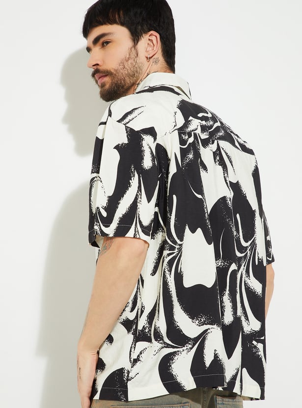 URB_N Men Printed Regular Fit Shirt