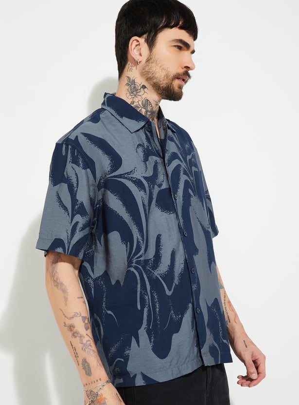 URB_N Men Printed Regular Fit Shirt