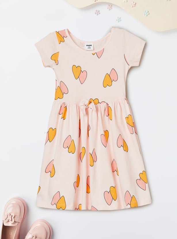 Girls Printed A-line Dress