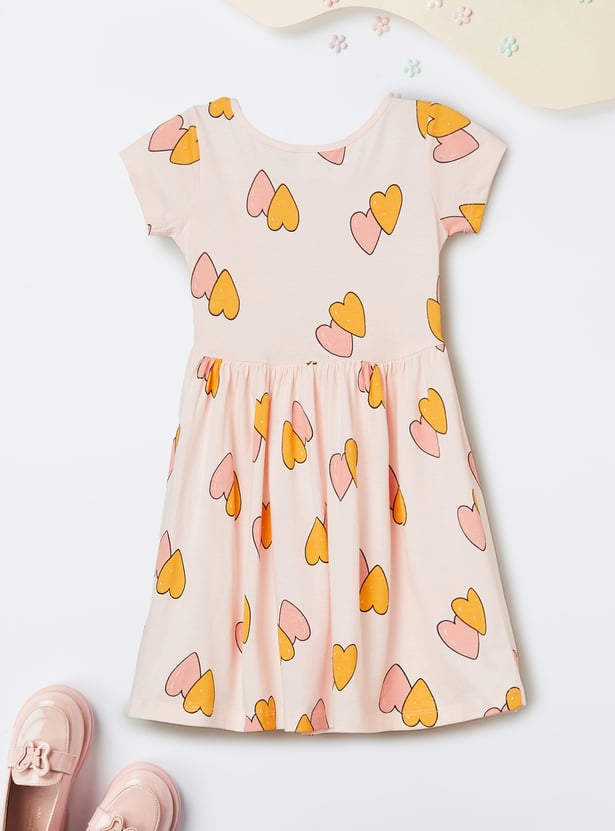 Girls Printed A-line Dress
