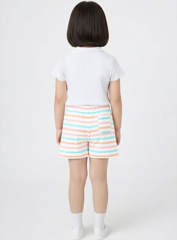 Girls Striped Shorts