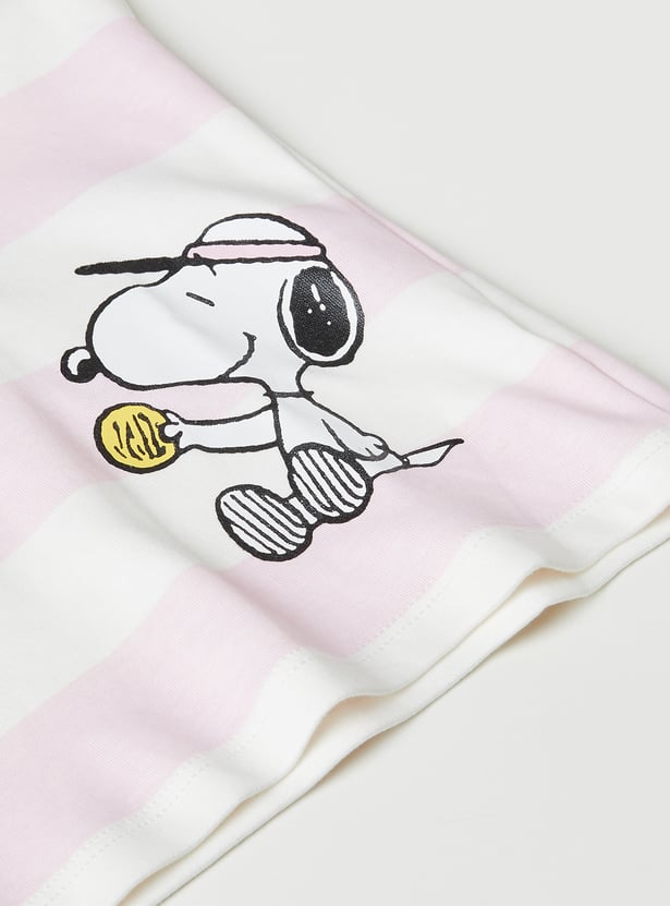 Girls Peanuts Print T-shirt