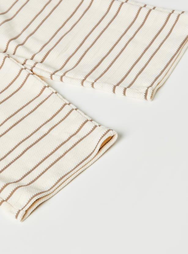 Girls Striped Shorts Set