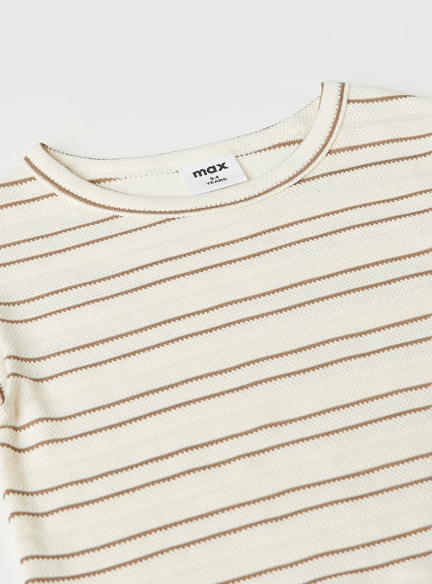 Girls Striped Shorts Set