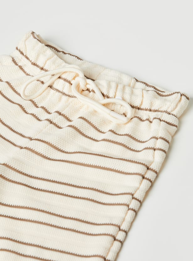 Girls Striped Shorts Set