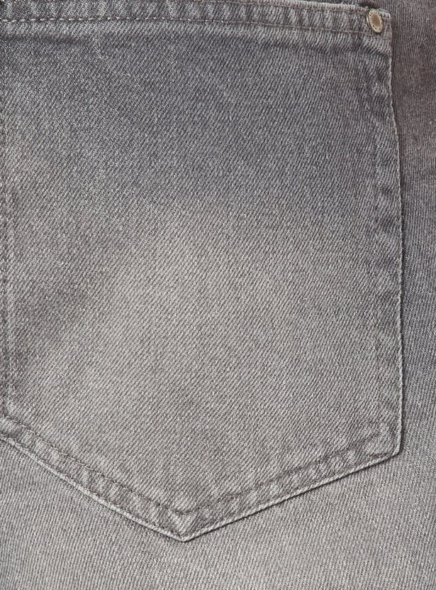 Men Washed Straight Fit Jeans