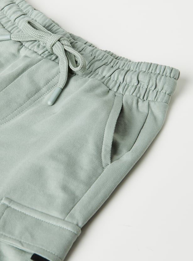 Boys Solid Cargo Shorts