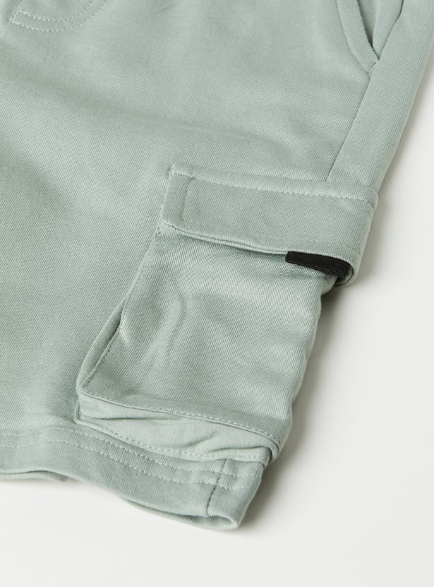 Boys Solid Cargo Shorts