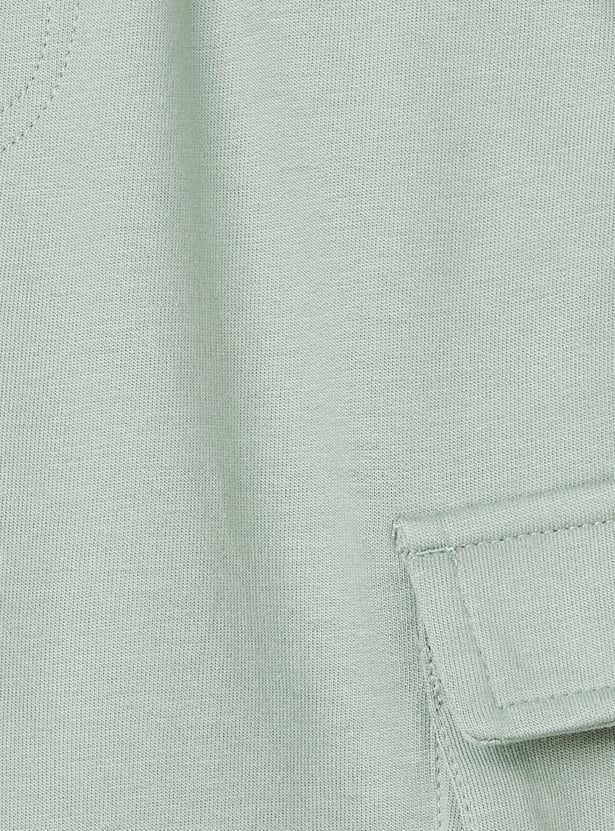 Boys Solid Cargo Shorts