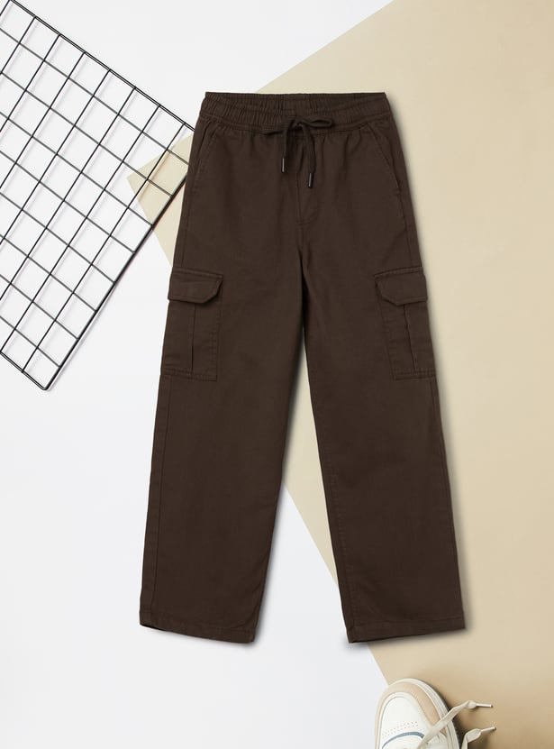 Boys Solid Twill Cargos