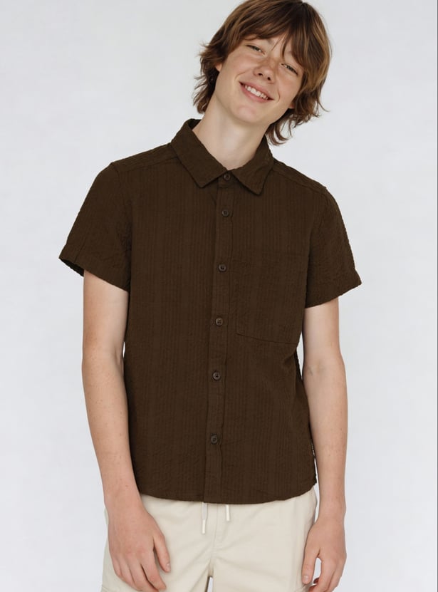 Boys Seersucker Shirt