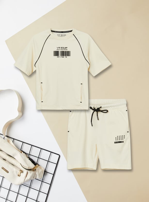 Boys Printed Shorts Set